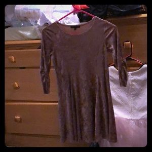 Long sleeve velvet dress